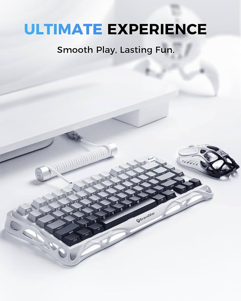 GravaStar K1 ワイヤレスメカニカルキーボード　ホワイト GravaStar Mercury K1 グラデーションホワイト 75%ゲーミング